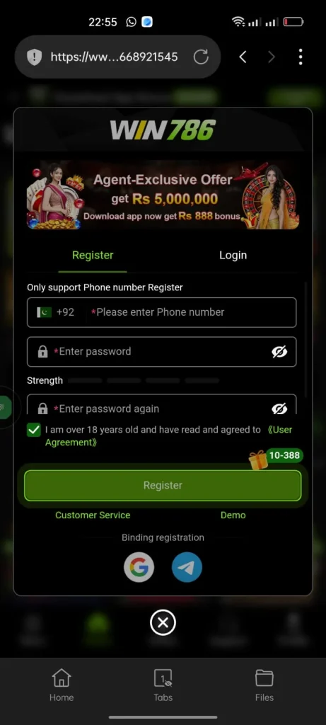 WIN 786 Login
